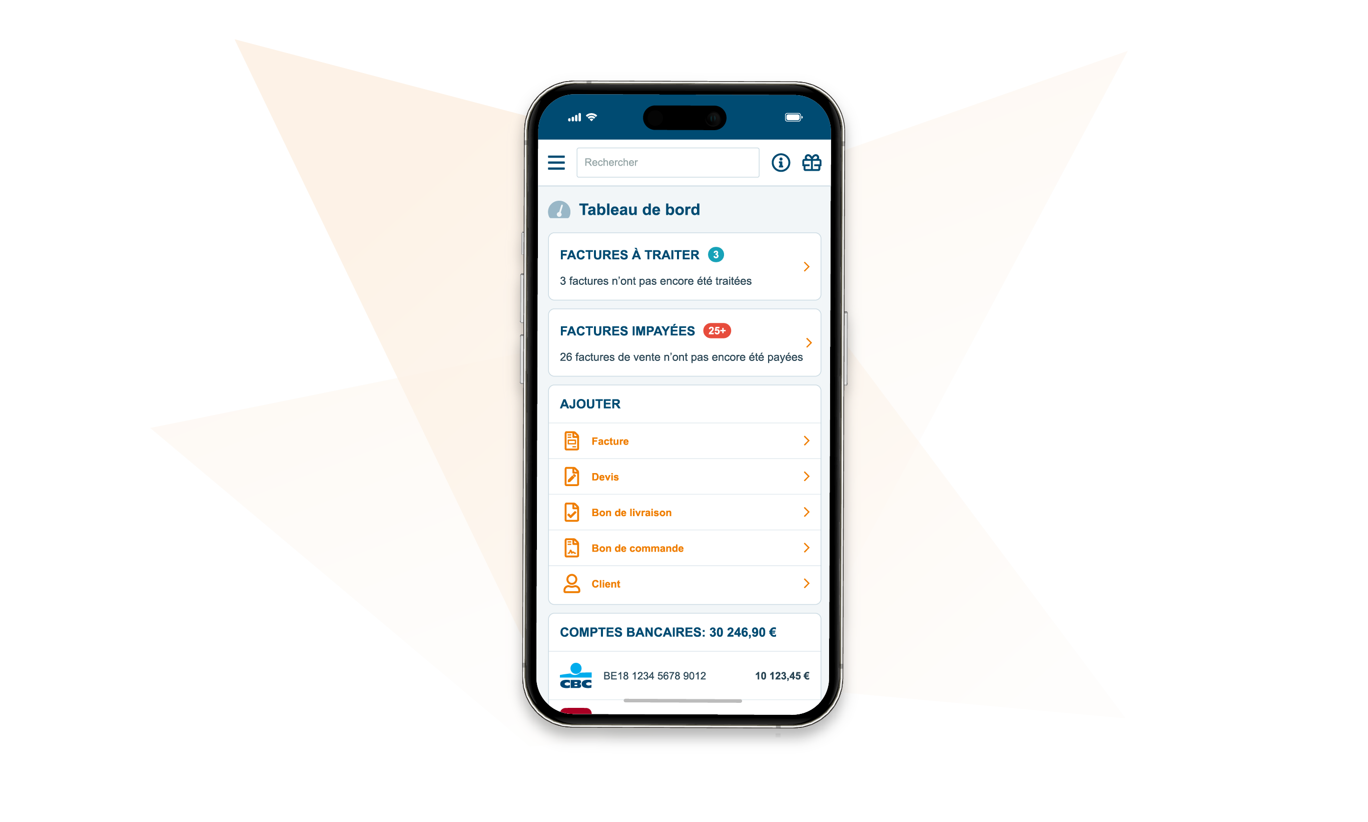 Billit sur votre smartphone
